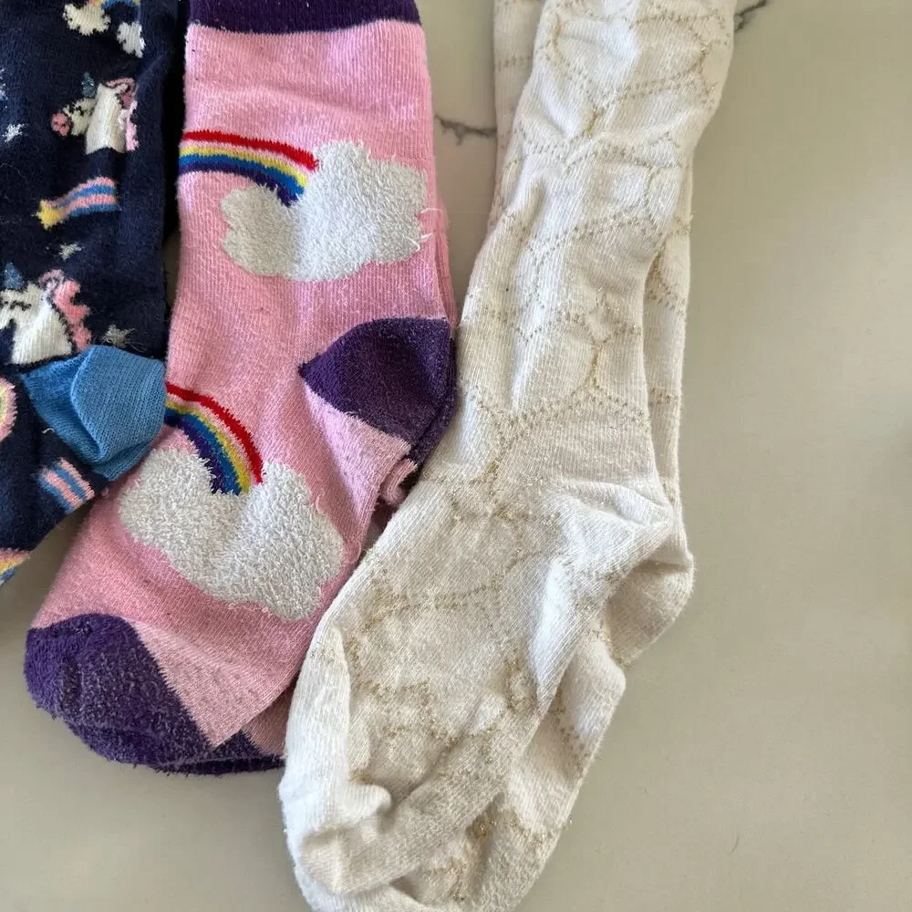 Girls Sock Bundle - Mermaid, Unicorn, Rainbow, hearts